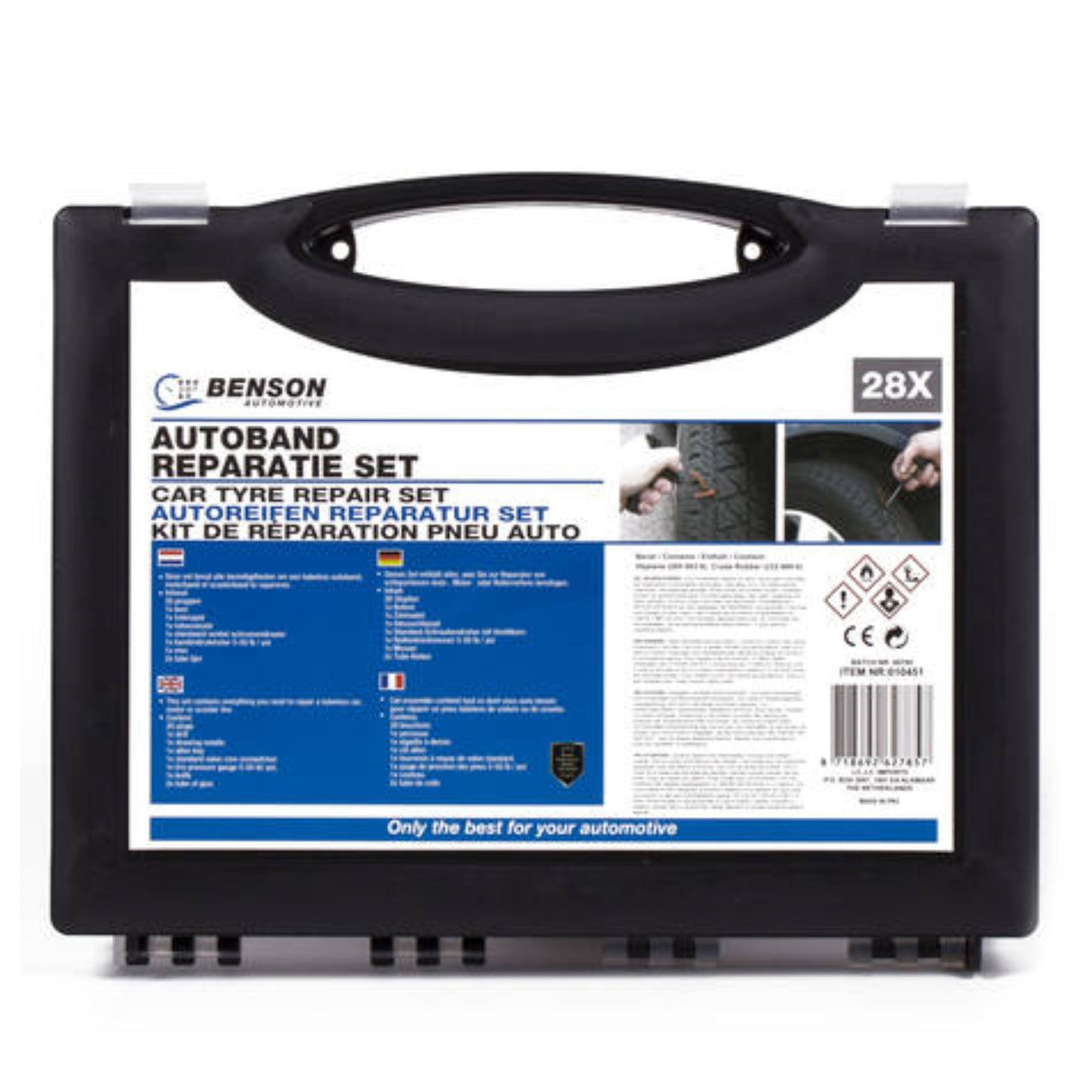 Reifen Reparatur set 28-teilig Auto Motorrad Roller Reifenpanne Pannenset Flickzeug