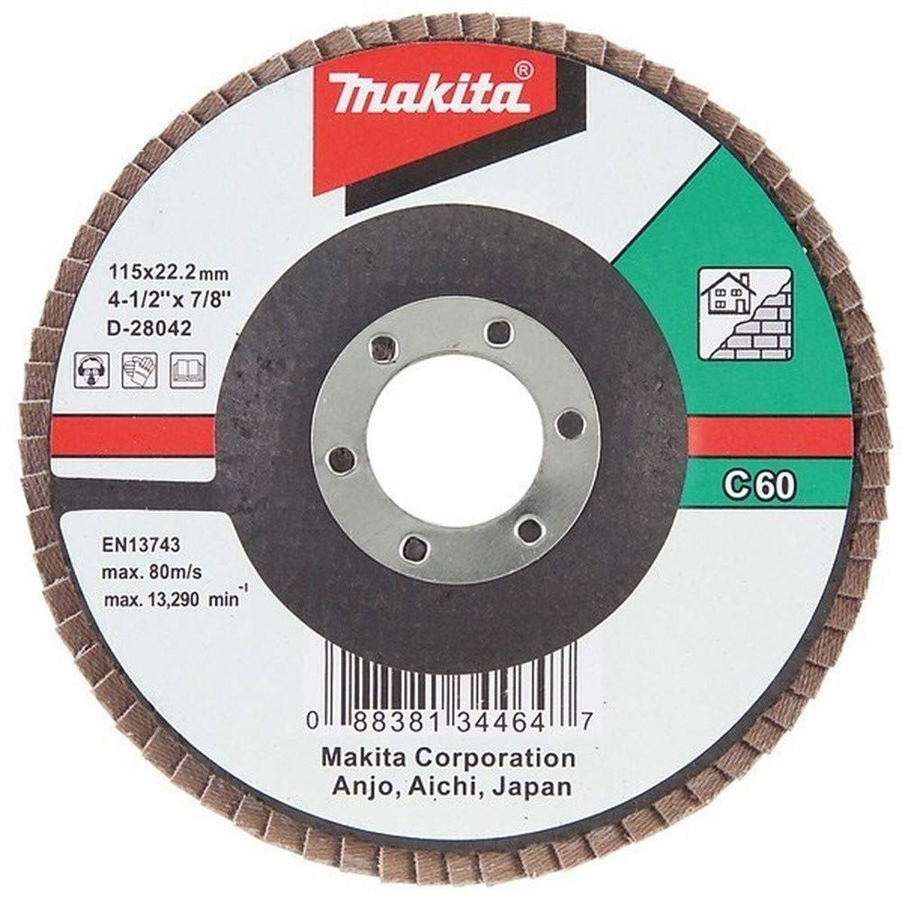 Makita Fächerschleifscheibe | 125mm, Körnung C80, flach