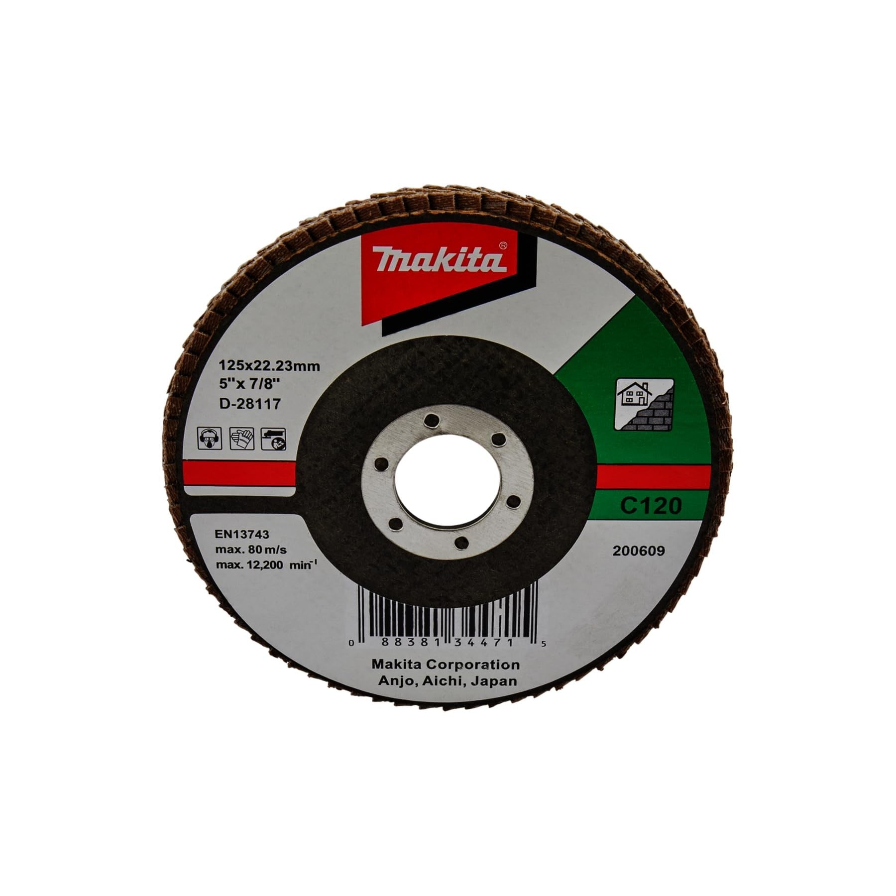 Makita Fächerschleifscheibe | 125mm, Körnung C120