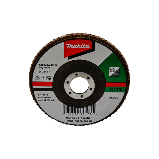 Makita Fächerschleifscheibe | 125mm, Körnung C120