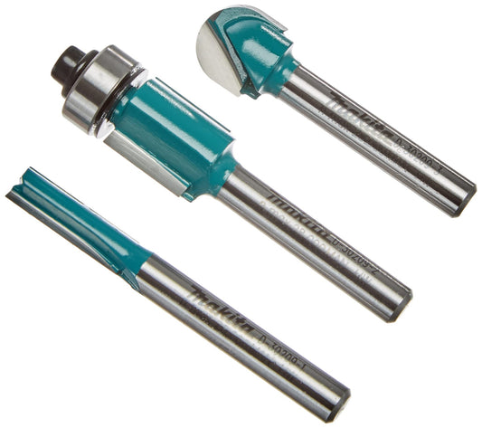 Makita Fräser-Set 3Stk | 6mm Aufnahme, Wolframkarbid