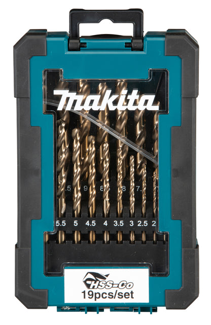 Makita Bohrer-Set HSS-Co | 19 teilig
