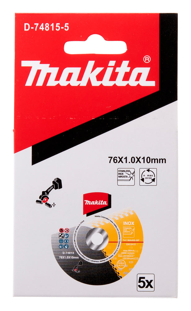 Makita Trennscheiben "Inox" 76x1,0x11mm | 5 Stück