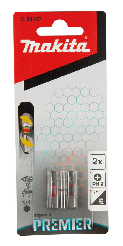 Makita Impact Premier Torsion-Bits "PH2" | 2 Stück