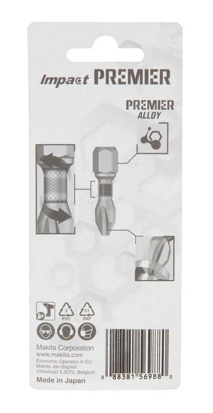 Makita Impact Premier Torsion-Bits "T20" | 2 Stück