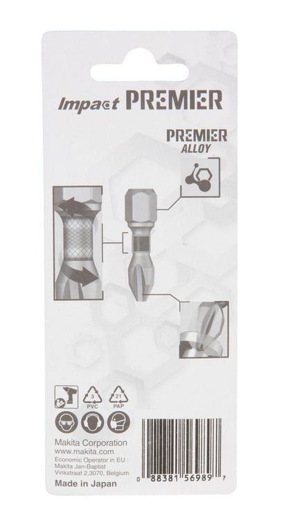 Makita Impact Premier Torsion-Bits "T25" | 2 Stück