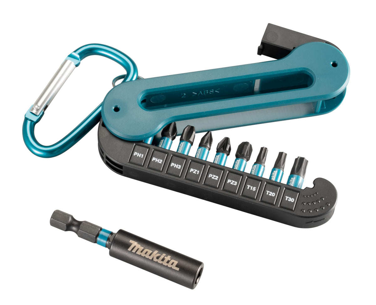 Makita Impact Black Bit-Set 10-tlg. | Mit Karabiner
