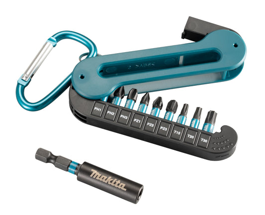 Makita Impact Black Bit-Set 10-tlg. | Mit Karabiner