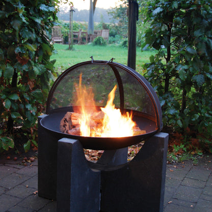 Esschert Design Funken Schutz faltbar 60 cm Feuer Schale Gitter Haube schwarz