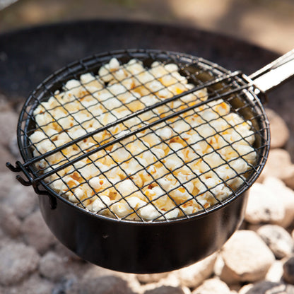 Esschert Popcornpfanne, Pfanne aus Metall | 70 x 18 x 9,3 cm