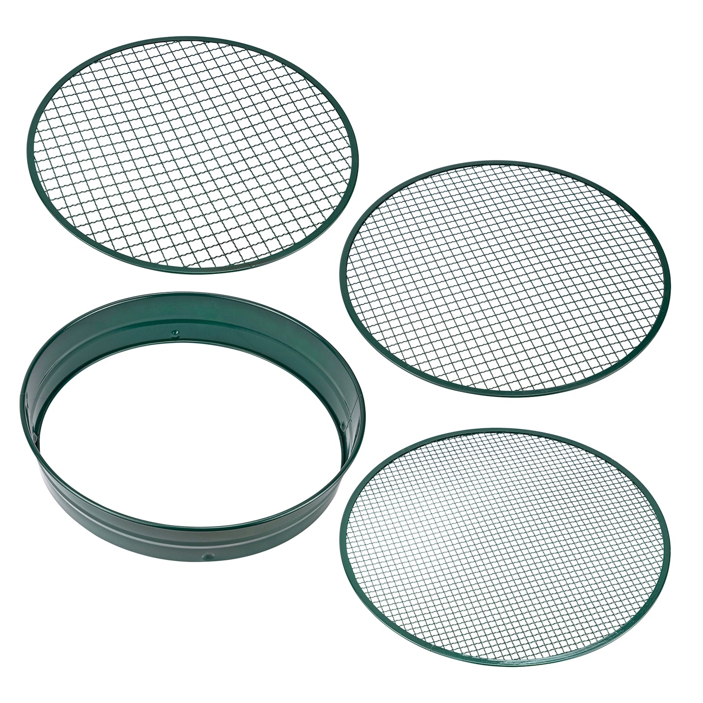 Gartensieb Metall 3in1, robustes Metallrandsieb & Durchwurfsieb