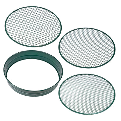 Gartensieb Metall 3in1, robustes Metallrandsieb & Durchwurfsieb