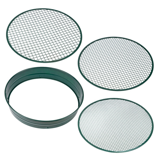 Gartensieb Metall 3in1, robustes Metallrandsieb & Durchwurfsieb