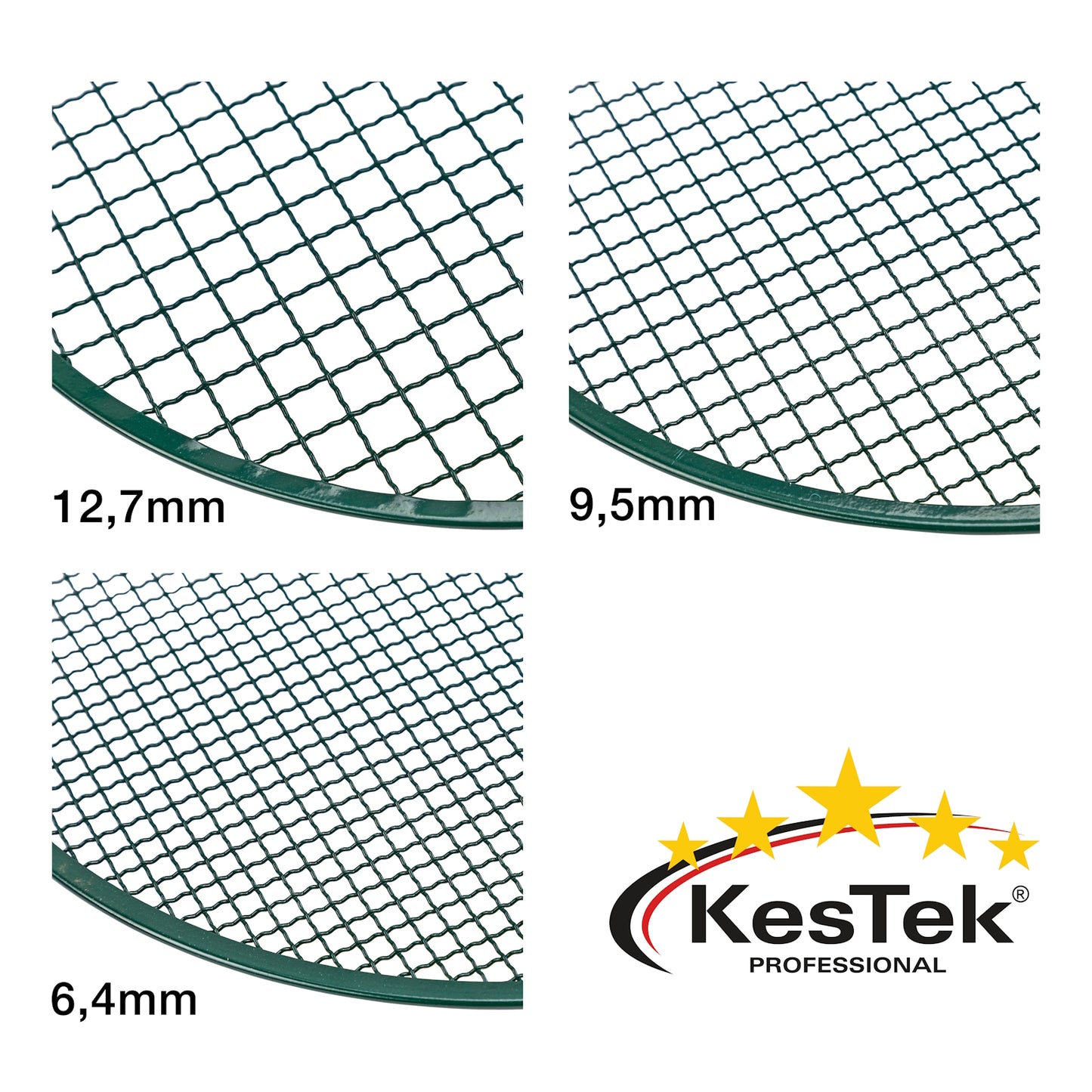 Gartensieb Metall 3in1, robustes Metallrandsieb & Durchwurfsieb