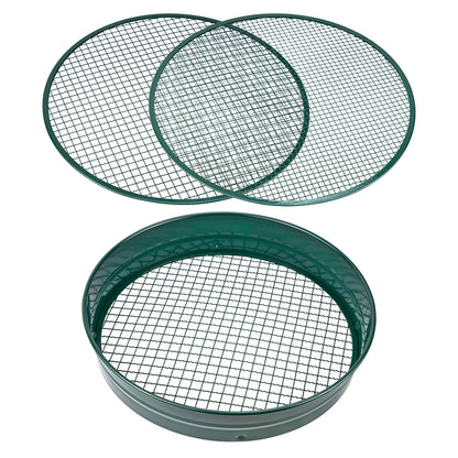Gartensieb Metall 3in1, robustes Metallrandsieb & Durchwurfsieb