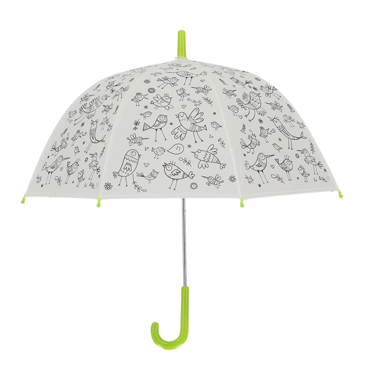 Esschert Ausmalregenschirm "Vögel" für Kinder