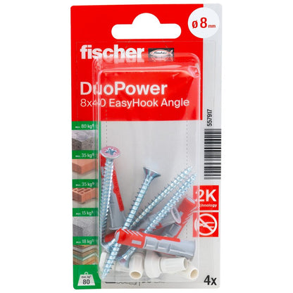 Fischer DuoPower EasyHook 8x40 | 4 Stück