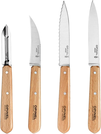 Opinel Les Essentiels natur | Küchenmesser-Set mit Buchenholz