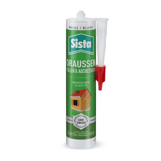 Sista Silikon für Draussen weiß | 280ml