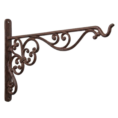 Wandhaken für Hanging Basket, 2er-Set, Gusseisen rostbraun, wetterfest - Position 1