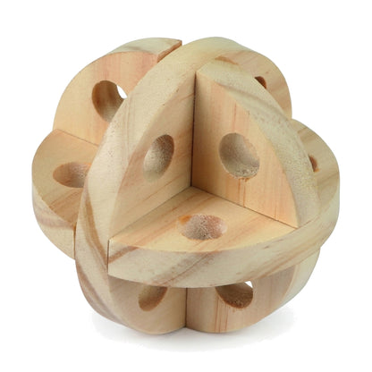 Nagerglück® Snackball für Nager, Naturholz Knabberball Ø 7 cm, Kaninchen Hamster - Position 1