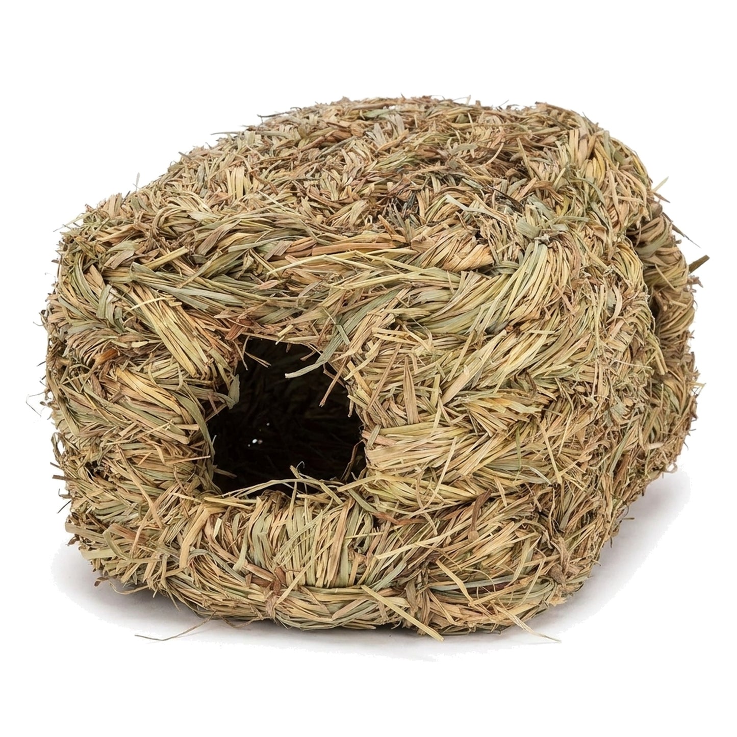 Nagerglück® Grashaus für Kaninchen & Meerschweinchen, zwei Eingänge, L 26 cm - Position 1