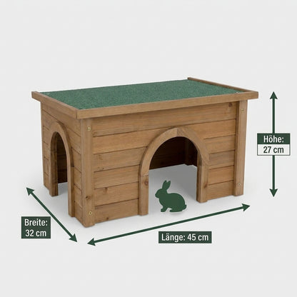 Nagerglück® Nagerhaus aus Holz, auch für Kaninchen und Meerschweinchen - Position 4