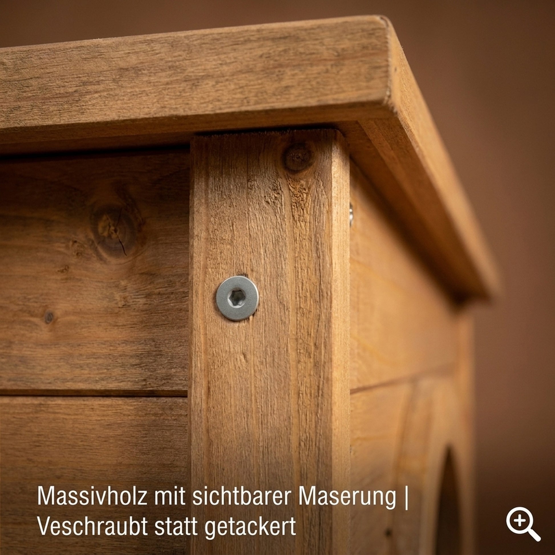 Nagerglück Nagerhaus Holz für Kaninchen & Meerschweinchen, Kaninchenhaus mit Bitumendach, Nagerhaus Outdoor & Indoor, Rückzugshaus mit 2 Eingängen und begehbarem Dach - Position 5