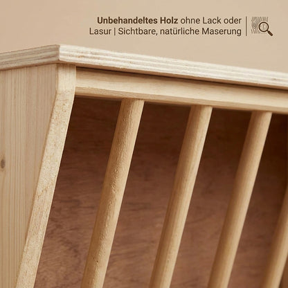 Nagerglück® Heuraufe mit Sitzbrett für Kaninchen, Meerschweinchen & Hase - Position 5