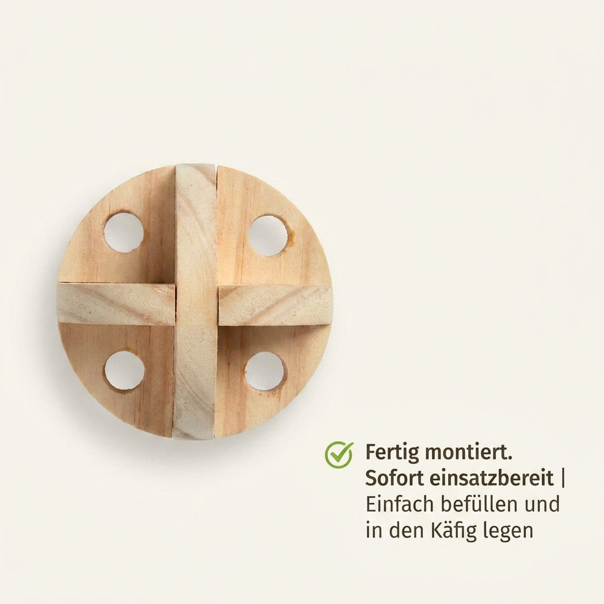 Nagerglück® Snackball für Nager, Naturholz Knabberball Ø 7 cm, Kaninchen Hamster - Position 6