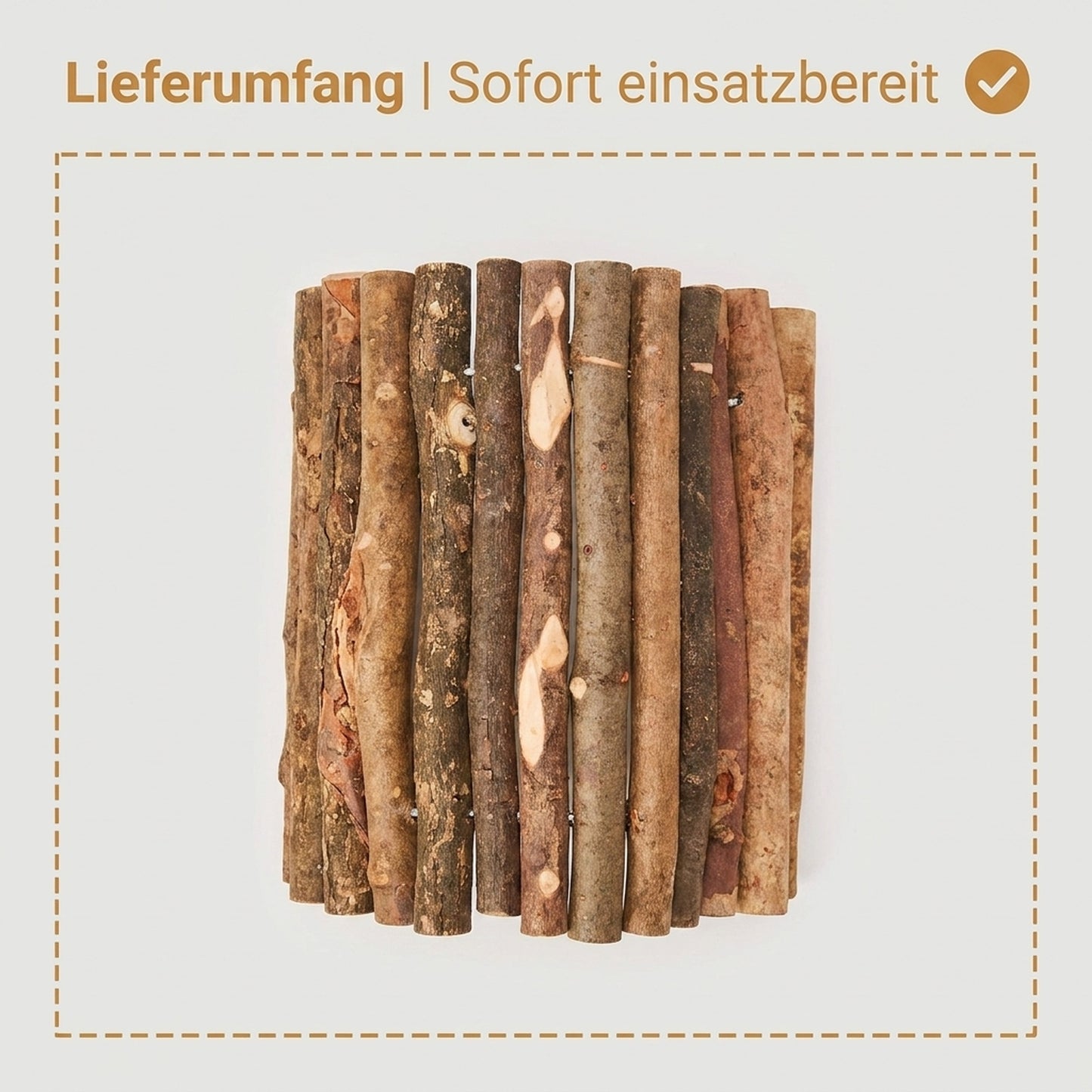 Nagerglück Flexible Holzbrücke für Kleintiere 50x30 cm, biegbare Nagerbrücke aus Rindenholz für Kaninchen, Meerschweinchen, Hasen, Hamster und Ratten, Klettersteg & Tunnel fürs Gehege - Position 6