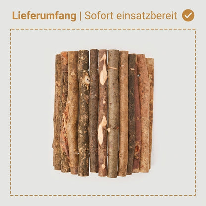 Nagerglück Flexible Holzbrücke für Kleintiere 50x30 cm, biegbare Nagerbrücke aus Rindenholz für Kaninchen, Meerschweinchen, Hasen, Hamster und Ratten, Klettersteg & Tunnel fürs Gehege - Position 6