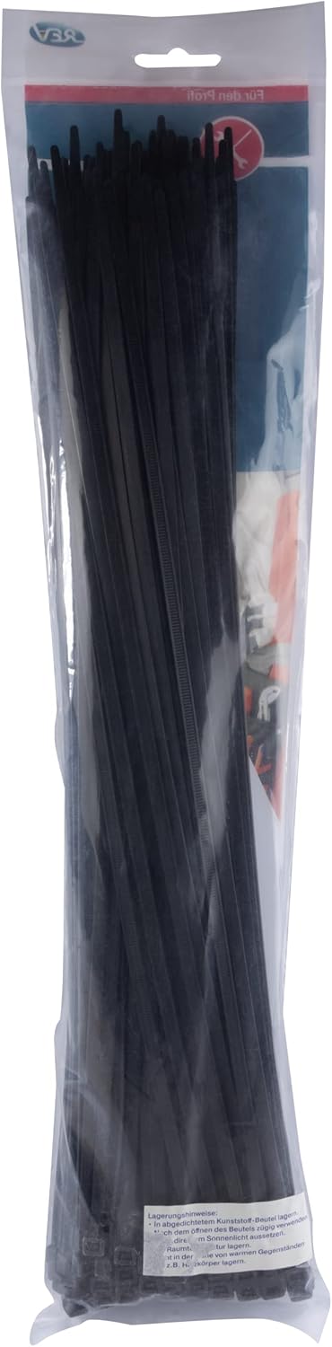 REV Kabelbinder 370mm | 100 Stück | schwarz