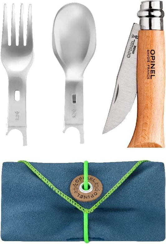 Opinel Picnic Plus | 4-teilig | Löffel und Gabelaufsatz