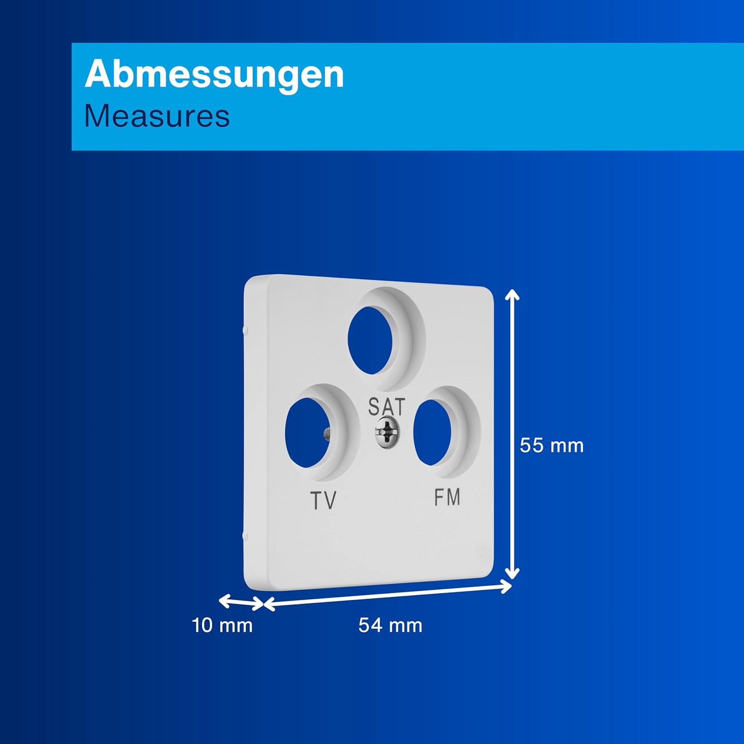 REV NOVA Abdeckung für Antennendose (TV/RF/SAT) | weiß