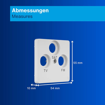 REV NOVA Abdeckung für Antennendose (TV/RF/SAT) | weiß