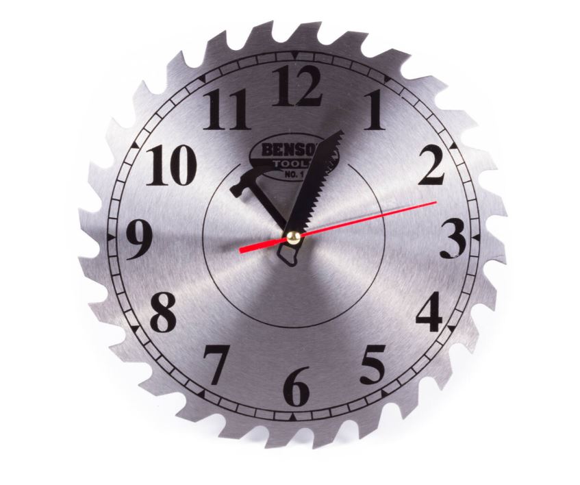 Wanduhr DIY Design excl. 2x AA | "Kreissägeblatt" 